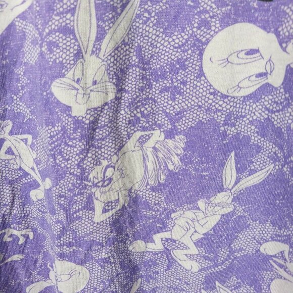 90s Vintage Looney Tunes All Over Print T-Shirt 2XL - Picture 3 of 5